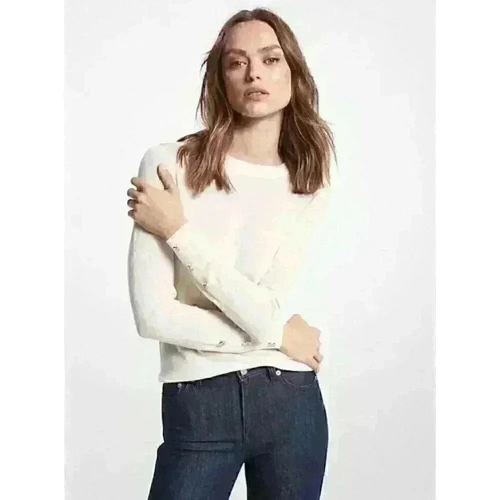 NEW! MICHAEL Michael Kors Women's XL Button Cuff Sweater NWT $110